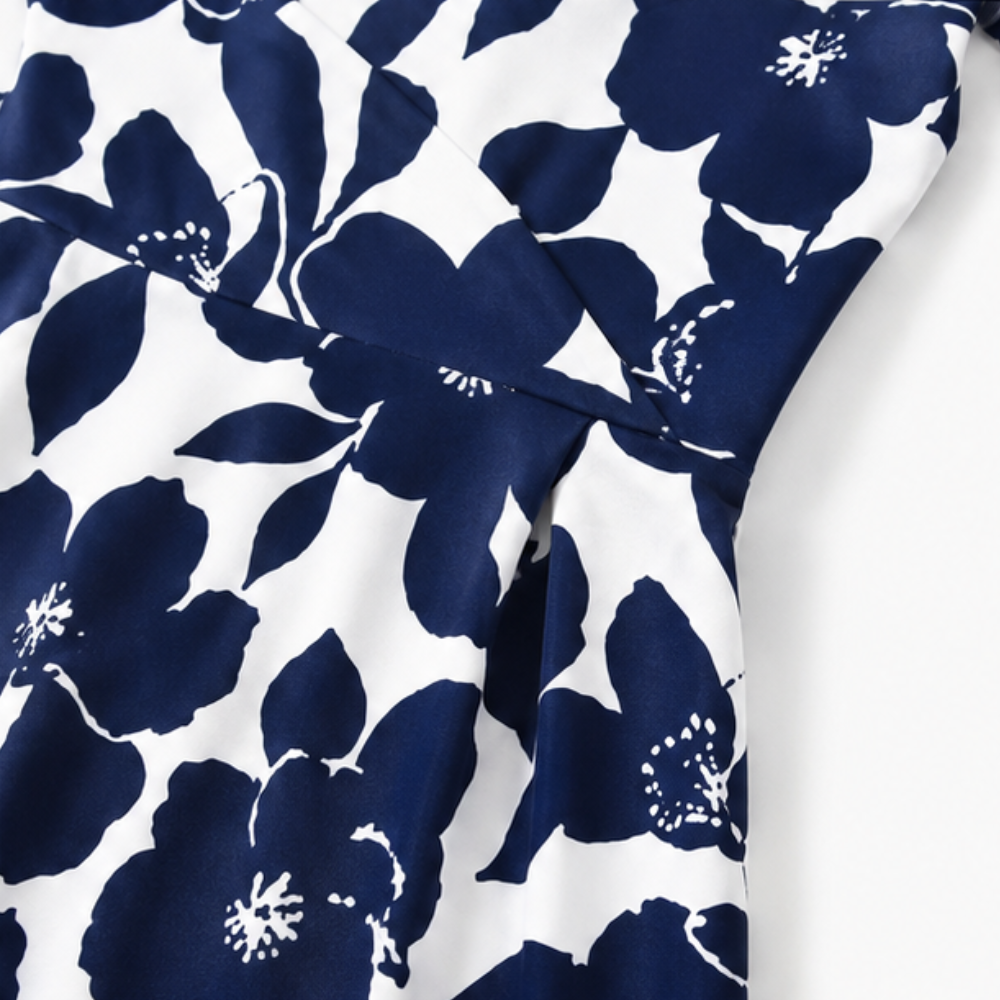 Rosalie - Classic Wrap Dress in Navy and Black