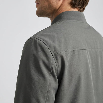 Men's zip up bomber jacket with ribbed cuffs