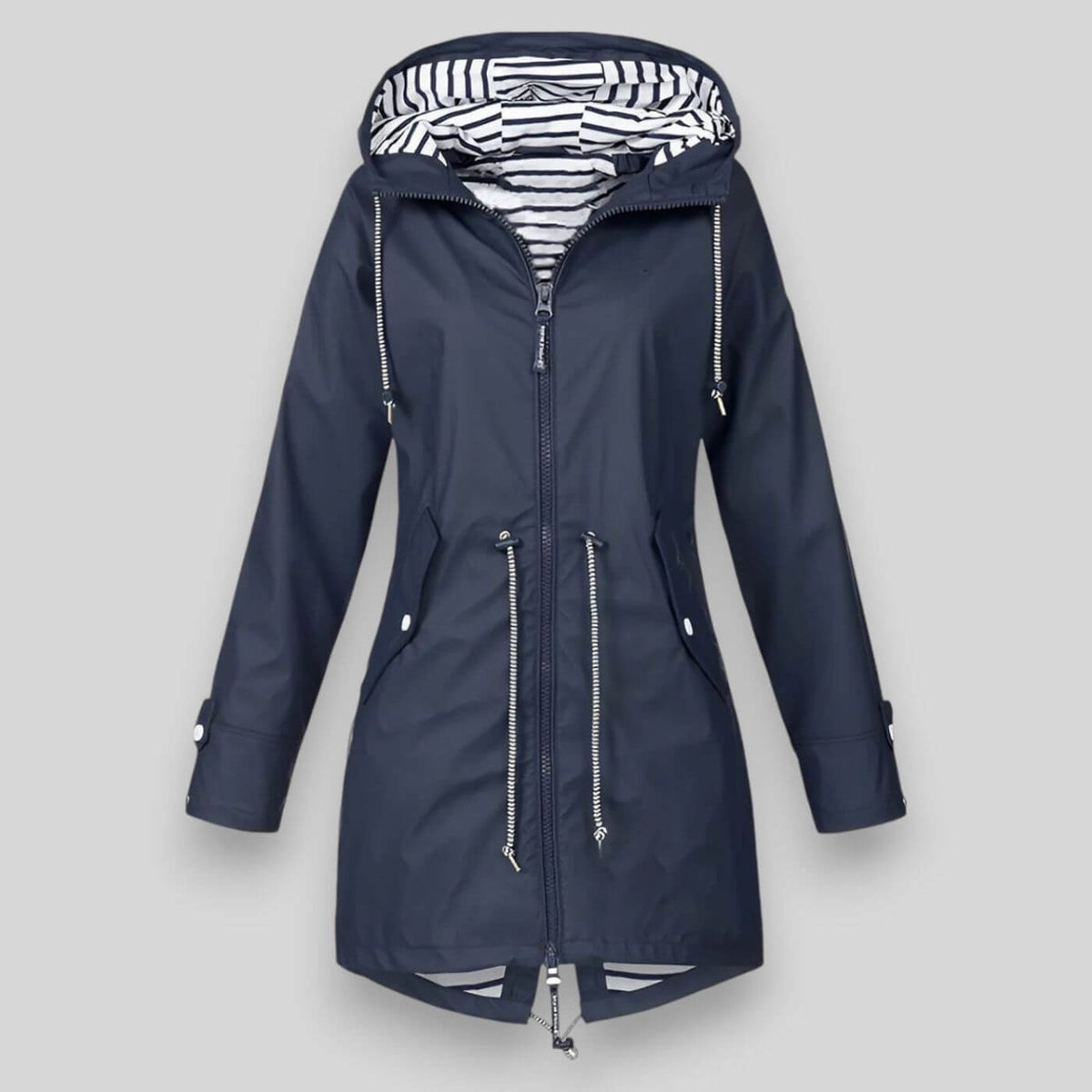 Amabel - Hooded Zip-Up Longline Parka