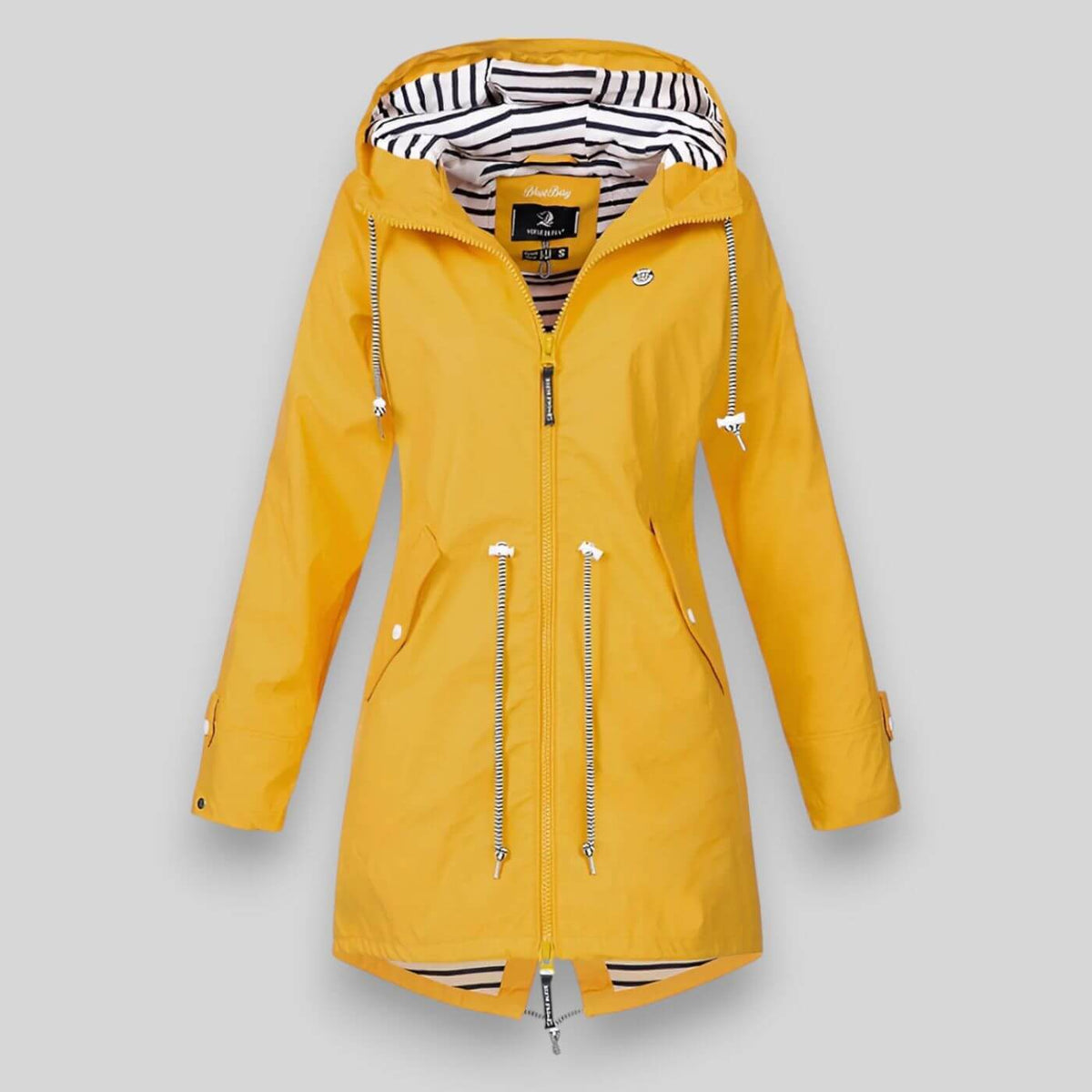Amabel - Hooded Zip-Up Longline Parka