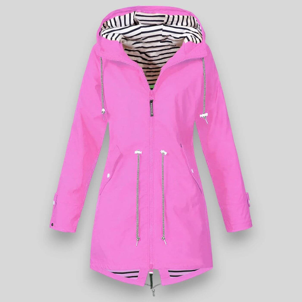 Amabel - Hooded Zip-Up Longline Parka