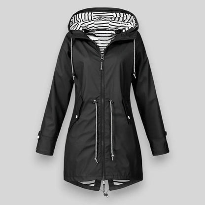 Amabel - Hooded Zip-Up Longline Parka