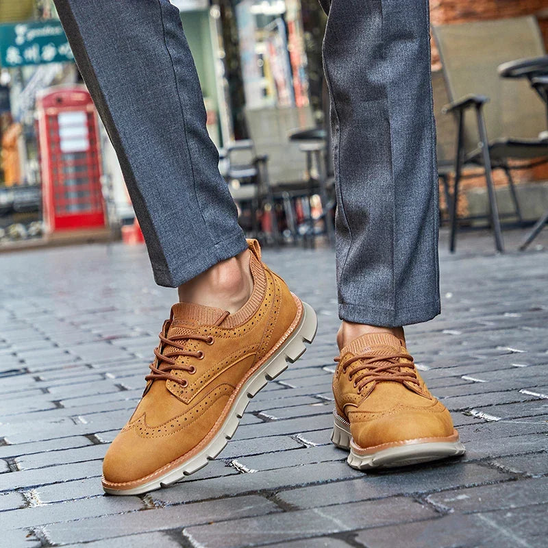 Casual Suede Lace Up Shoes for Men