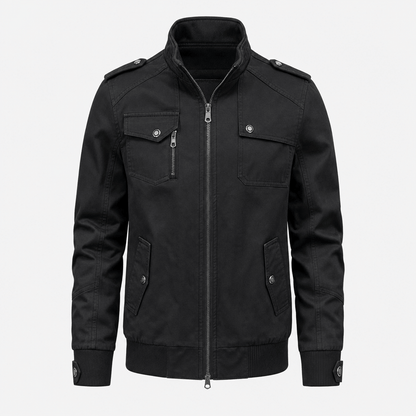 Men's utility bomber jacket with four flap pockets