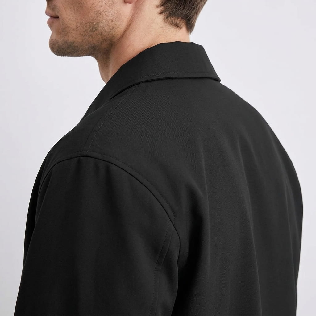 Men's bomber jacket with turn down collar