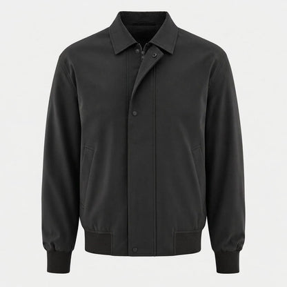 Men's bomber jacket with turn down collar