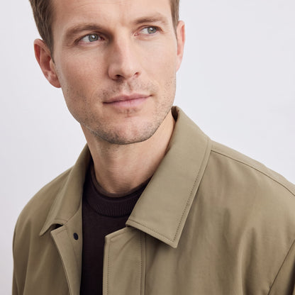 Men's bomber jacket with turn down collar