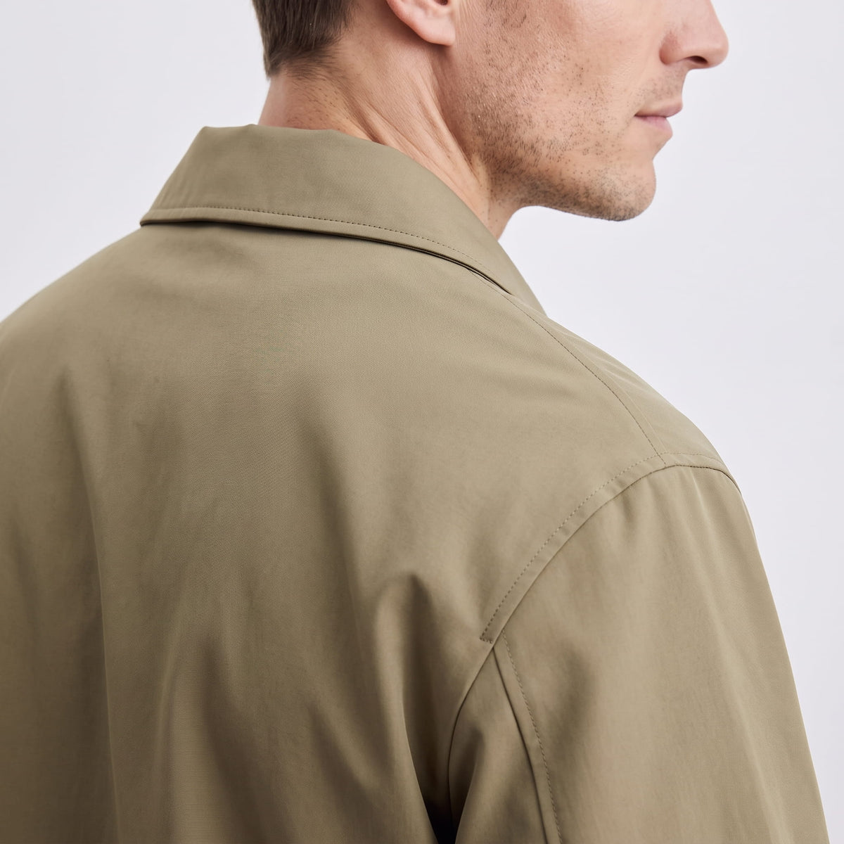Men's bomber jacket with turn down collar