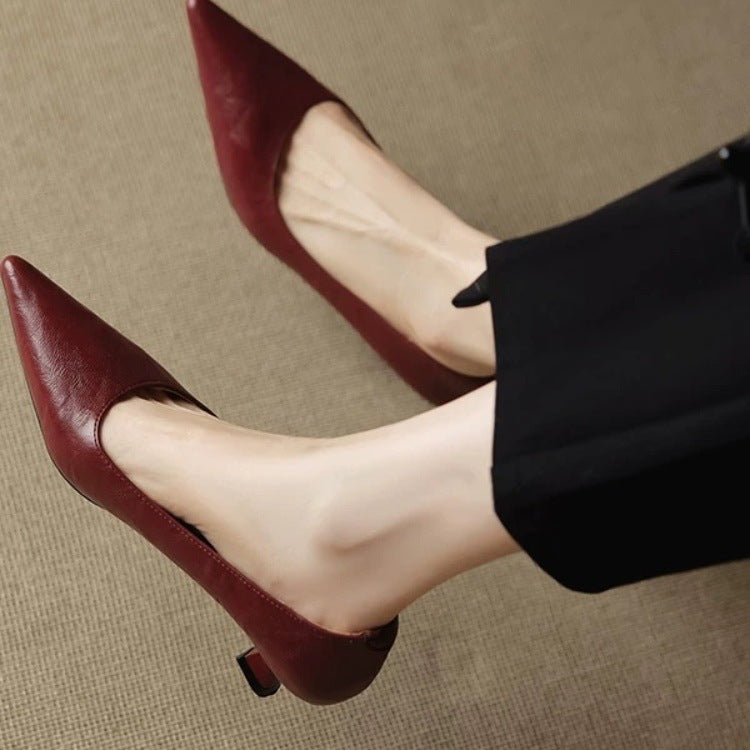 Women's orthopedic heels for supportive everyday wear - reddish brown