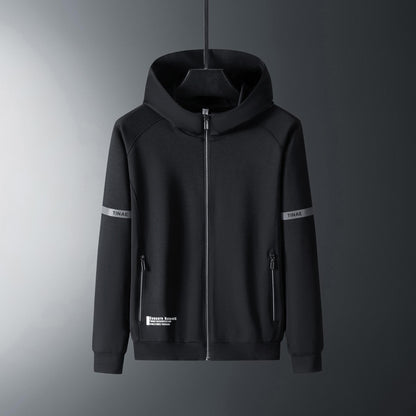 Men's hooded stretch tracksuit with sculpted fit