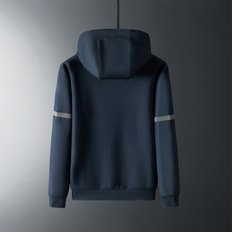 Men's hooded stretch tracksuit with sculpted fit