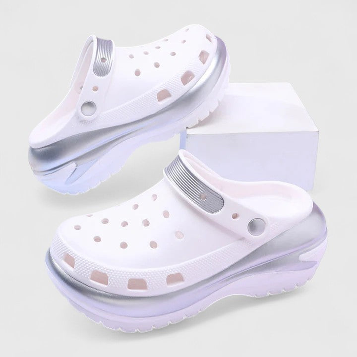 Women's cushioned orthopedic sandals for daily wear - white