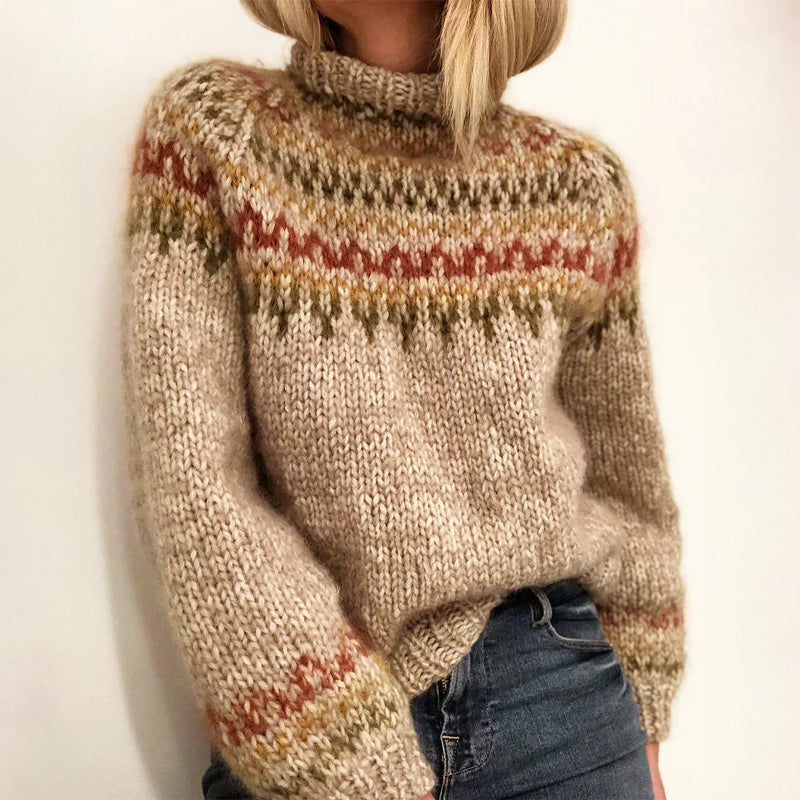 Ilse - Nordic Design Sweater in Red and Blue