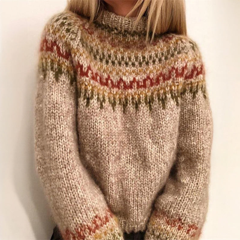 Ilse - Nordic Design Sweater in Red and Blue
