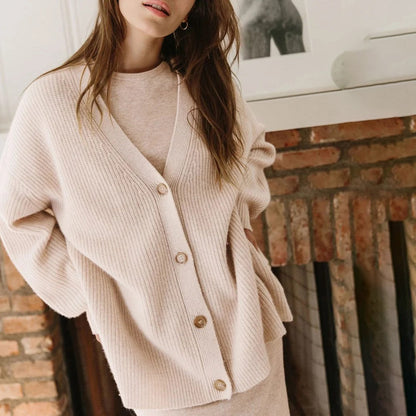 Evadne - Oversized Draping Open-Front Cardigan