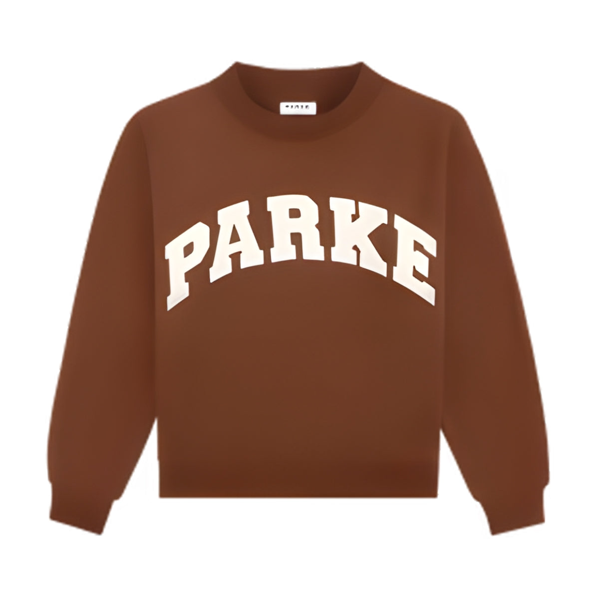 Varsity Mockneck Mocha with Cloud Letters