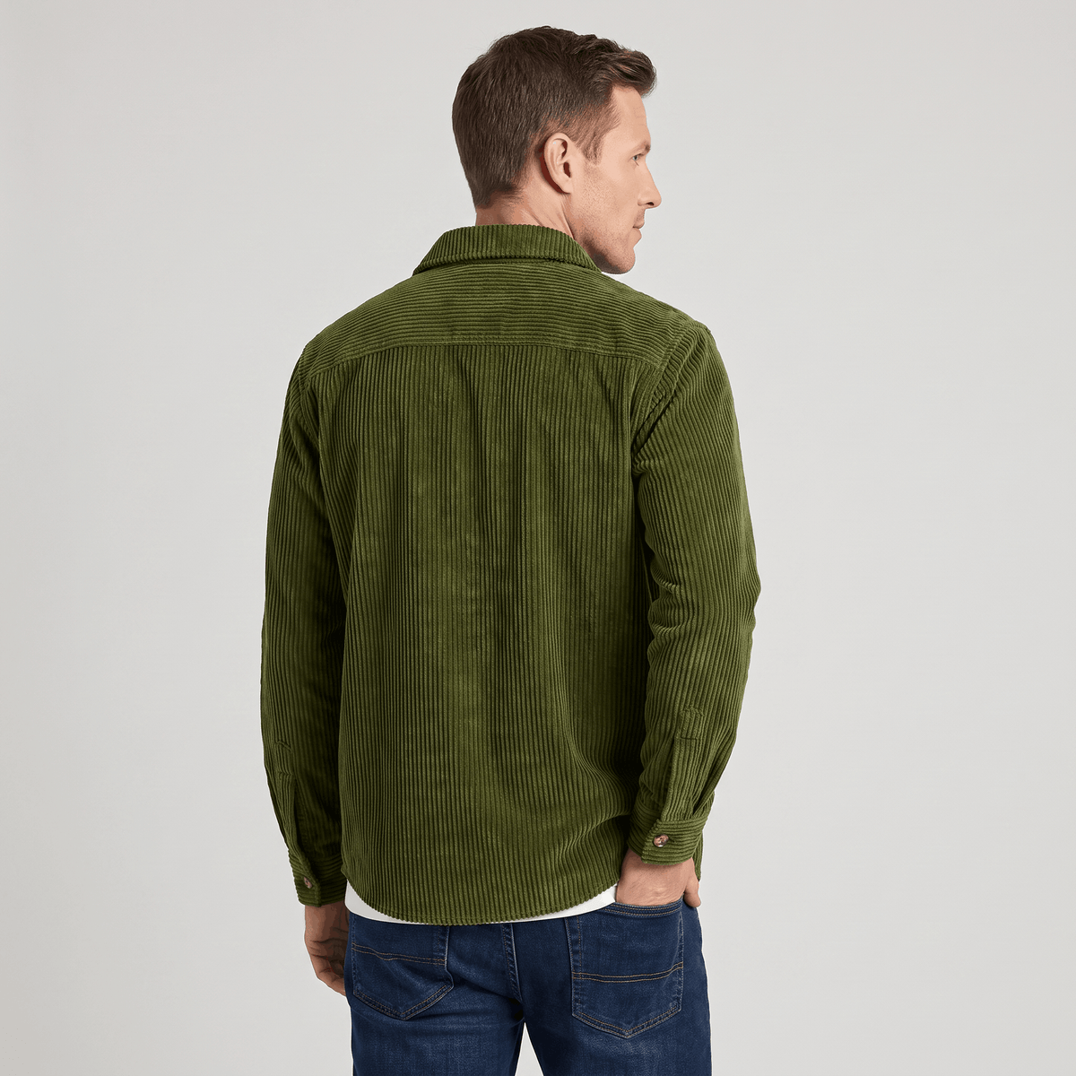 Wide Wale Corduroy Overshirt for Men