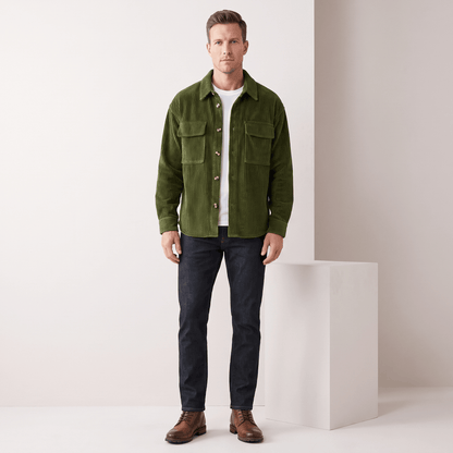 Wide Wale Corduroy Overshirt for Men