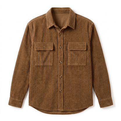 Wide Wale Corduroy Overshirt for Men