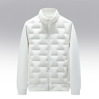 Men's quilted puffer jacket - white