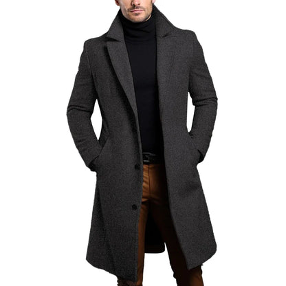 Trench coat for men with belted waist