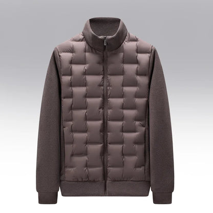 Men's quilted puffer jacket - brown