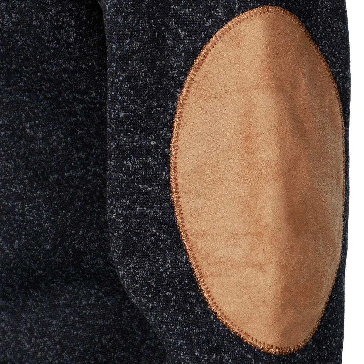 Knitted sweater for men with elbow patches