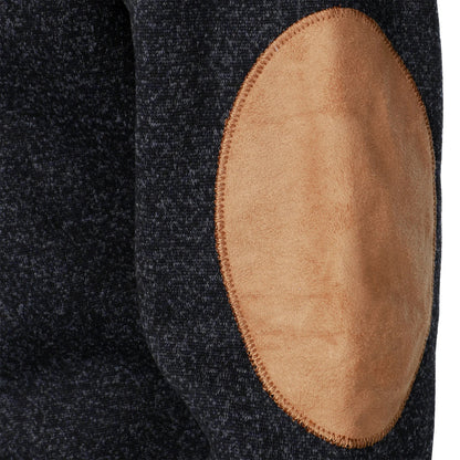 Knitted sweater for men with elbow patches