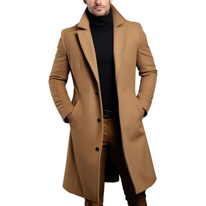 Trench coat for men with belted waist