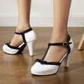 Genevieve | T-Strap Cone Heel Orthopedic Heels
