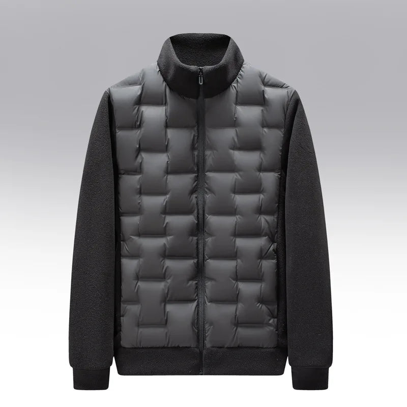 Men's quilted puffer jacket - black