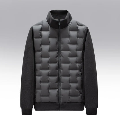 Men's quilted puffer jacket - black