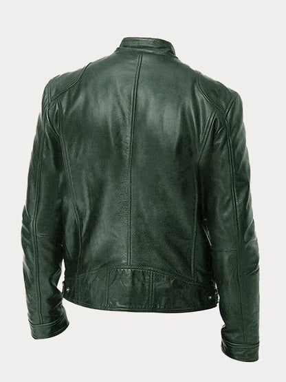 Leather jacket for men with classic styling