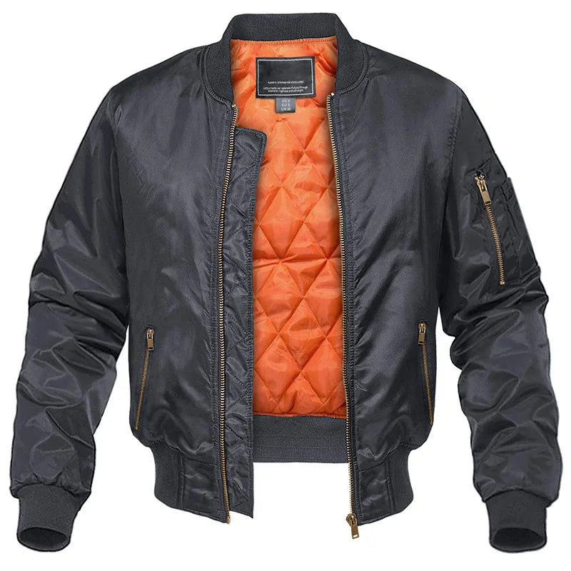 Bastian - Quilted Bomber Jacket with Zip Pockets