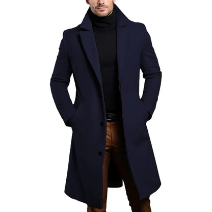 Trench coat for men with belted waist