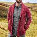 Gideon | Shawl Collar Cardigan with Buttons