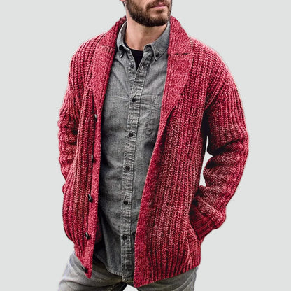 Gideon - Shawl Collar Cardigan with Buttons
