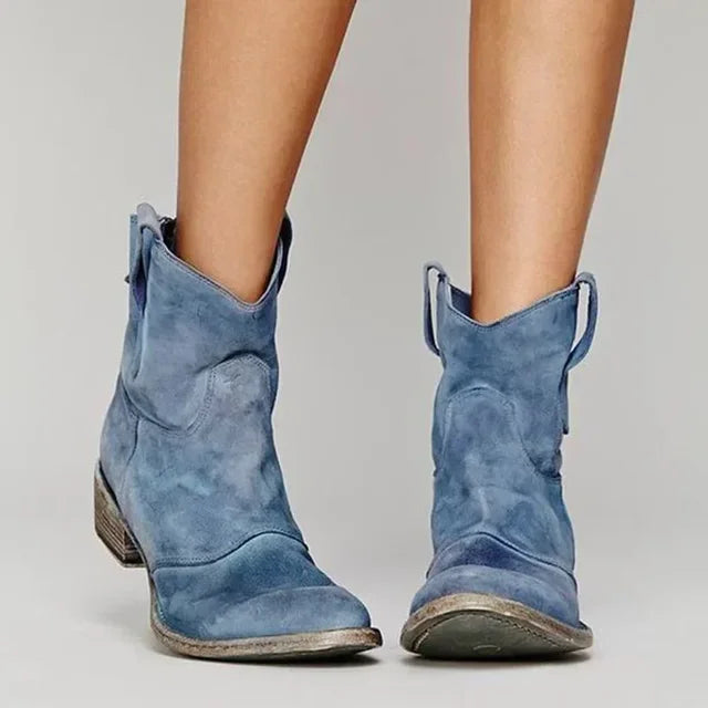 Louisa - Vintage Cowboy Ankle Boots