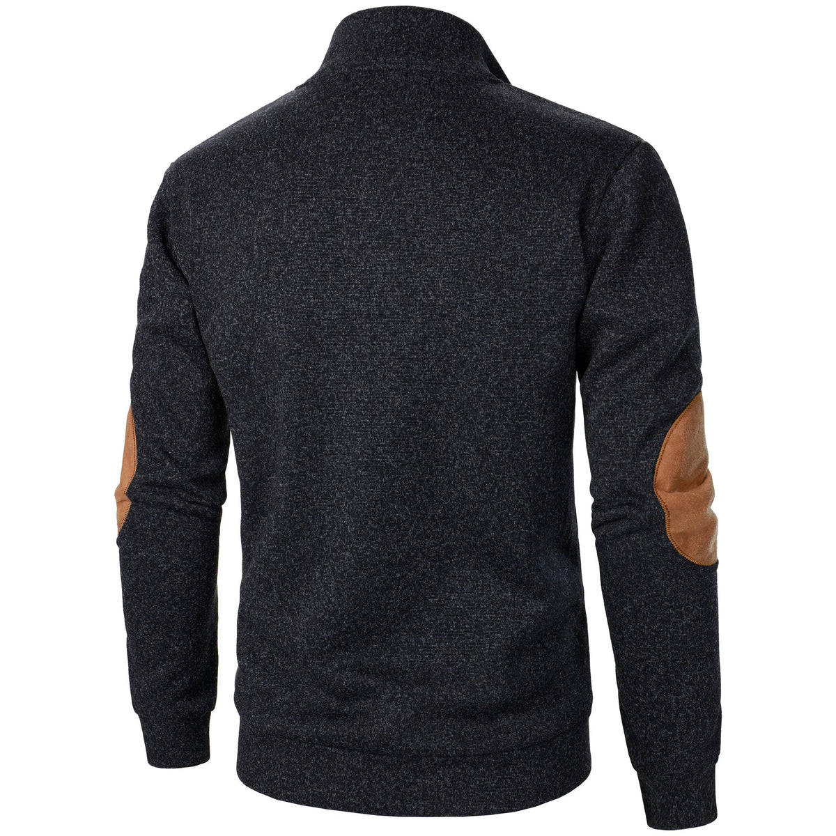 Knitted sweater for men with elbow patches
