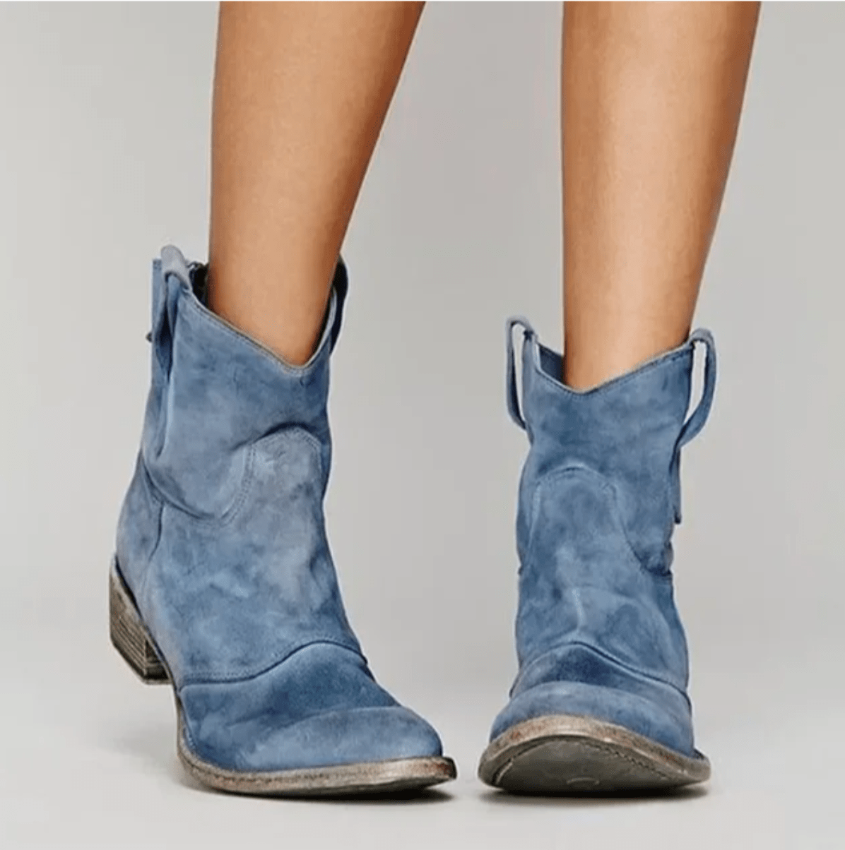 Katalin - Western Boots with Stitched Shaft