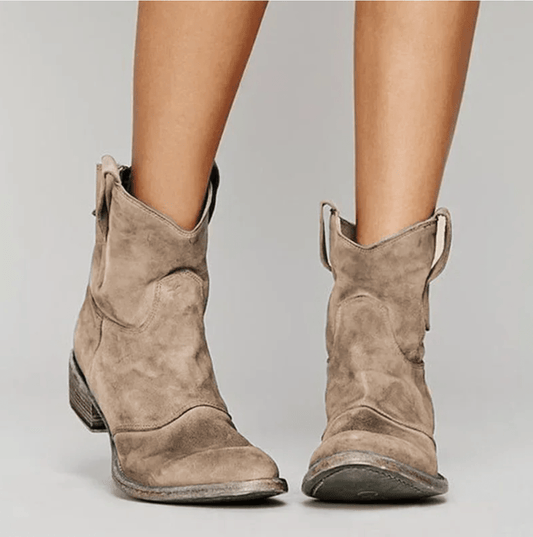 Katalin - Western Boots with Stitched Shaft
