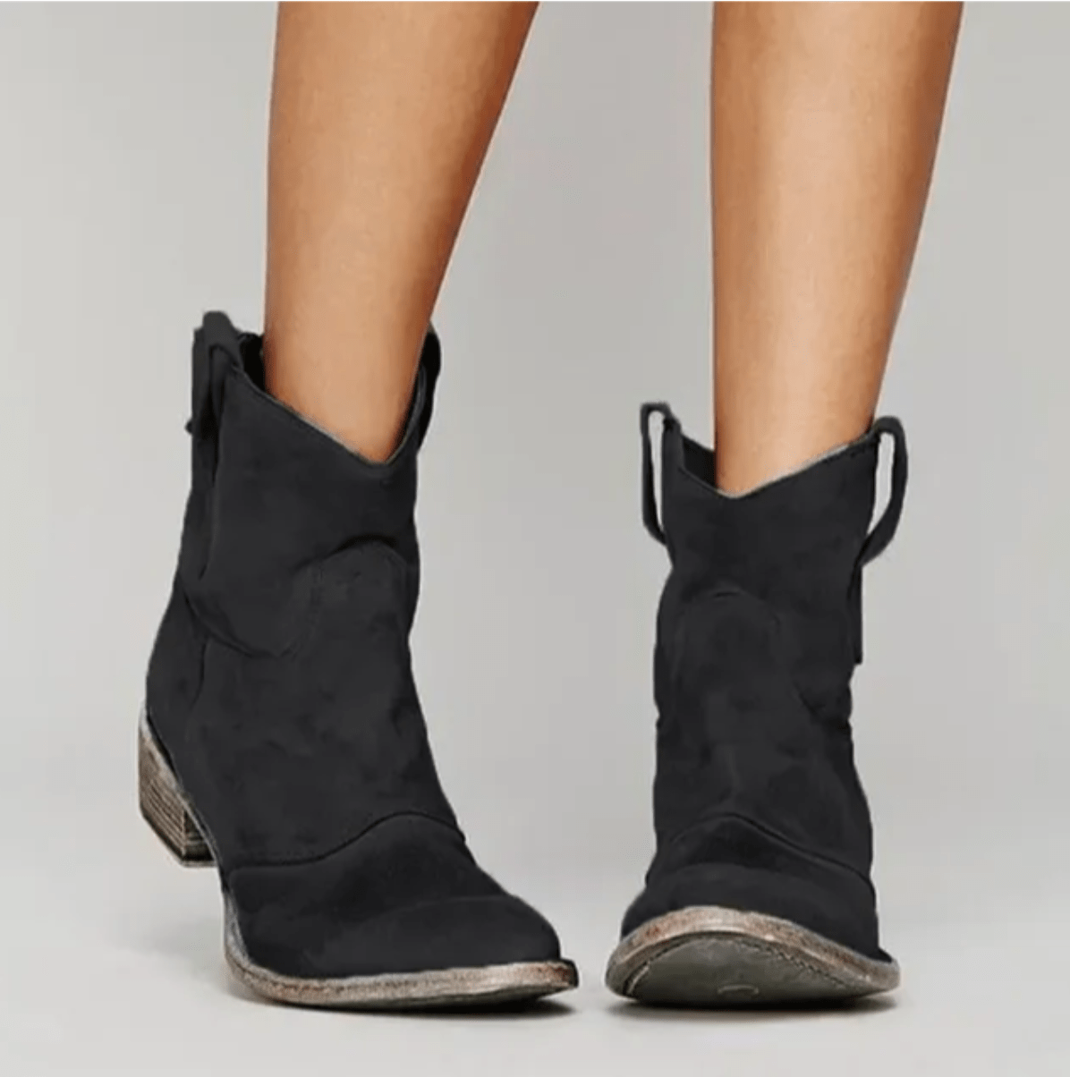 Katalin - Western Boots with Stitched Shaft