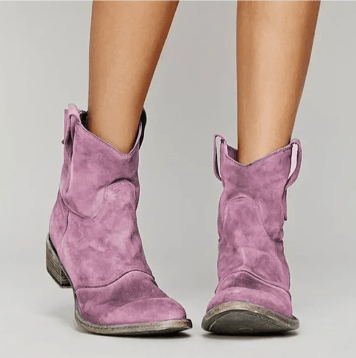 Women's block heel orthopedic boots, front view