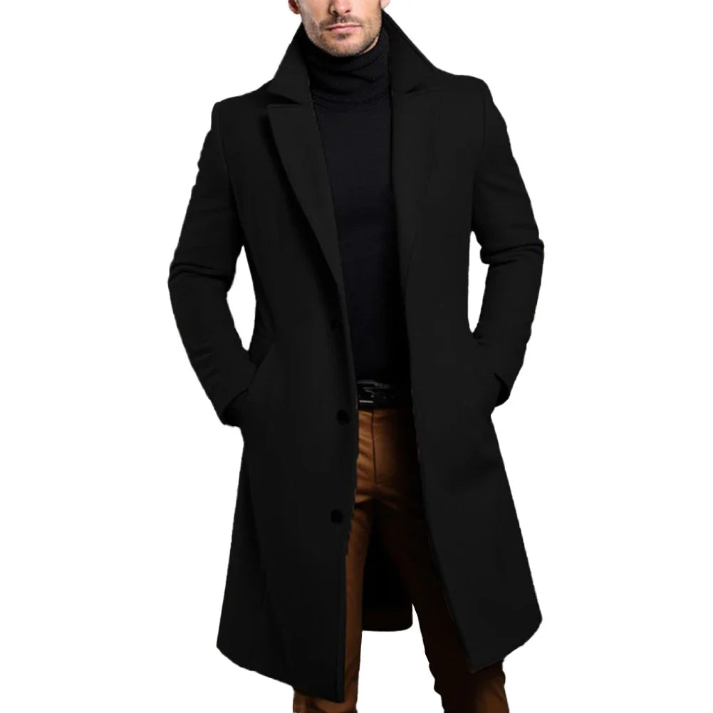Trench coat for men with belted waist