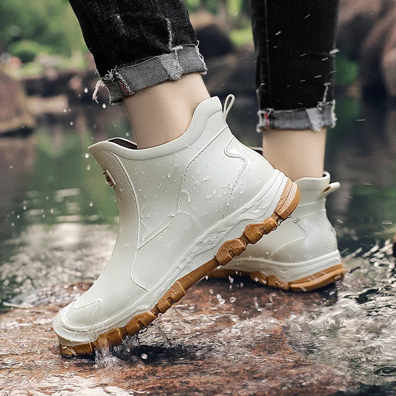 Women's pull-tab orthopedic Chelsea rain boots
