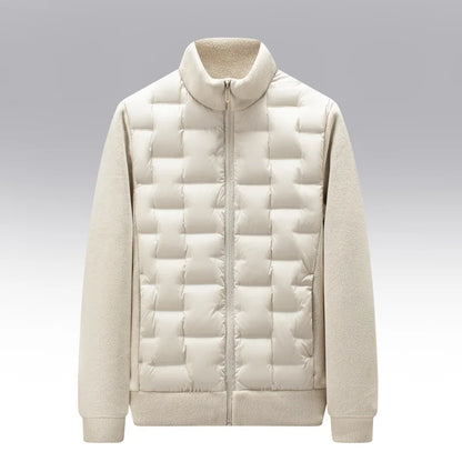Men's quilted puffer jacket - cream