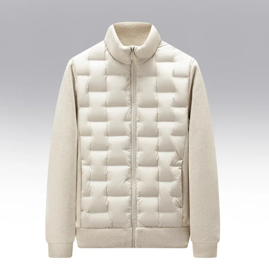 Men's quilted puffer jacket - cream