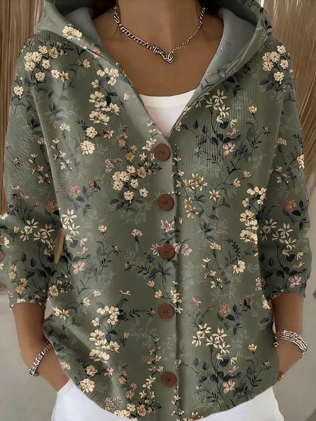 Woman wearing long plus size cardigan sweater