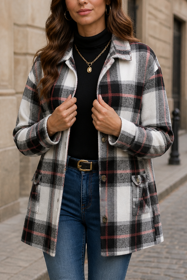 Mireille - Relaxed Checked Shirt Jacket