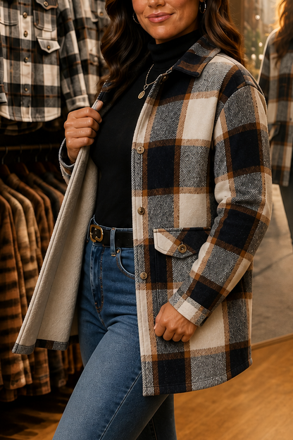 Mireille - Relaxed Checked Shirt Jacket